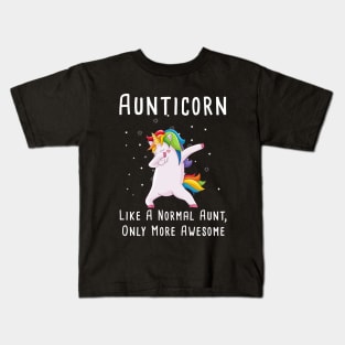 Aunticorn Like A Normal Aunt, Only More Awesome T-shirt For Aunti Unicorn Kids T-Shirt